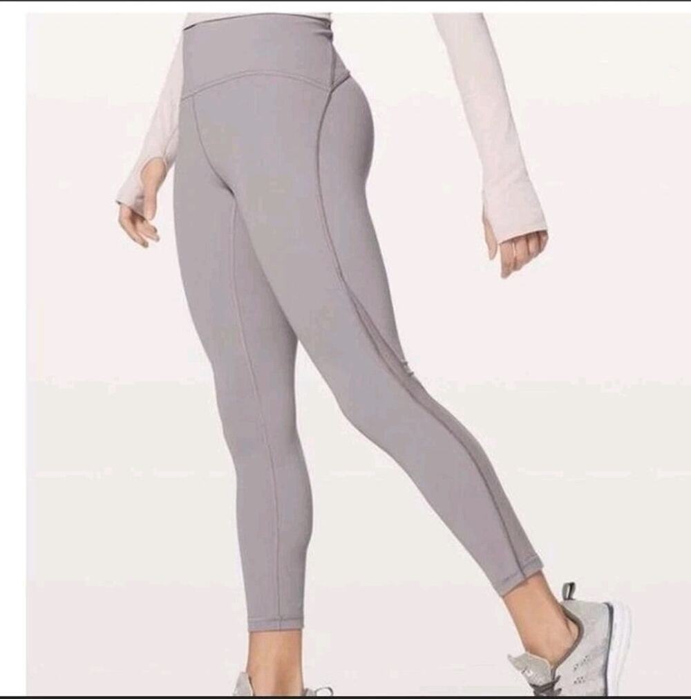 Lululemon Train Times 25" Workout Leggings Dusty Dawn Lilac Grey Size 4